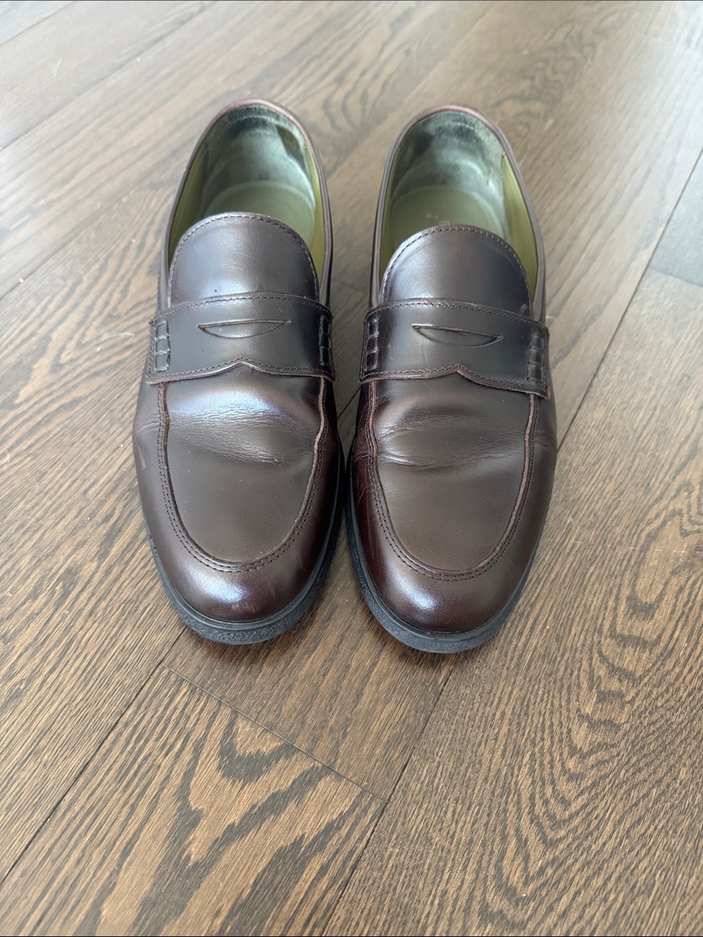 Inkerman Men's Classic Penny Loafers in Dark Brown